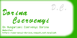 dorina cservenyi business card